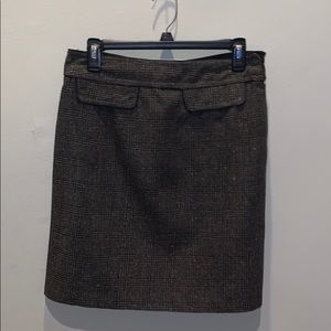 Wool blend mini skirt